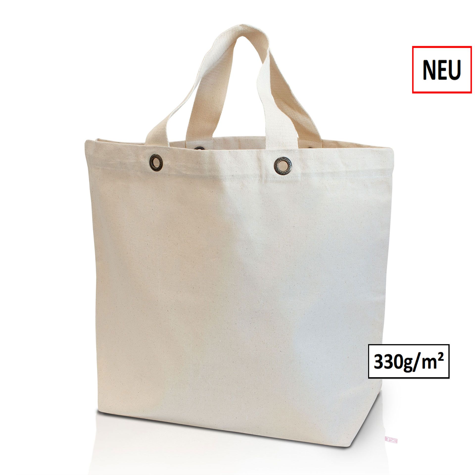 Einkaufstasche Baumwolltasche Baumwollbeutel mit Druck Werbung Logo 1-farbig